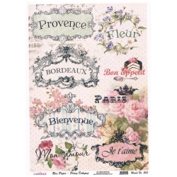 Papier ryżowy  format A4  ( 203 ) napisy